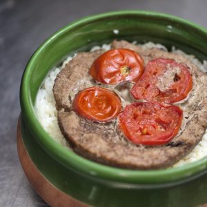 چلو کباب تابه‌ای